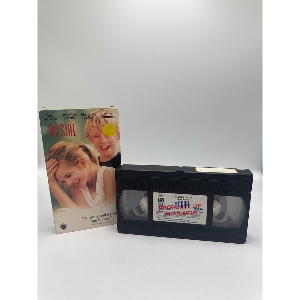 My Girl VHS 1992 Columbia Tristar Macaulay Culkin Jamie Lee Curtis Dan Aykroyd